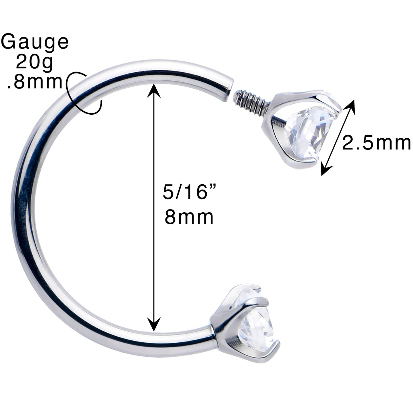 Horseshoe Nose Ring Kit with Ball Grabber