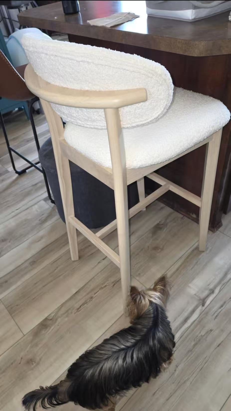 Bar Stools Set of 2, 30” Upholstered Bar Height Stools