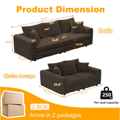 Modern Comfy Upholstered Sofa Cloud Couch