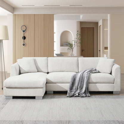 Modern Cloud Sectional Sofa L Shaped Luxury Couch Set