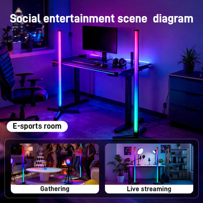 RGB LED Corner Floor Lamp, flip 180