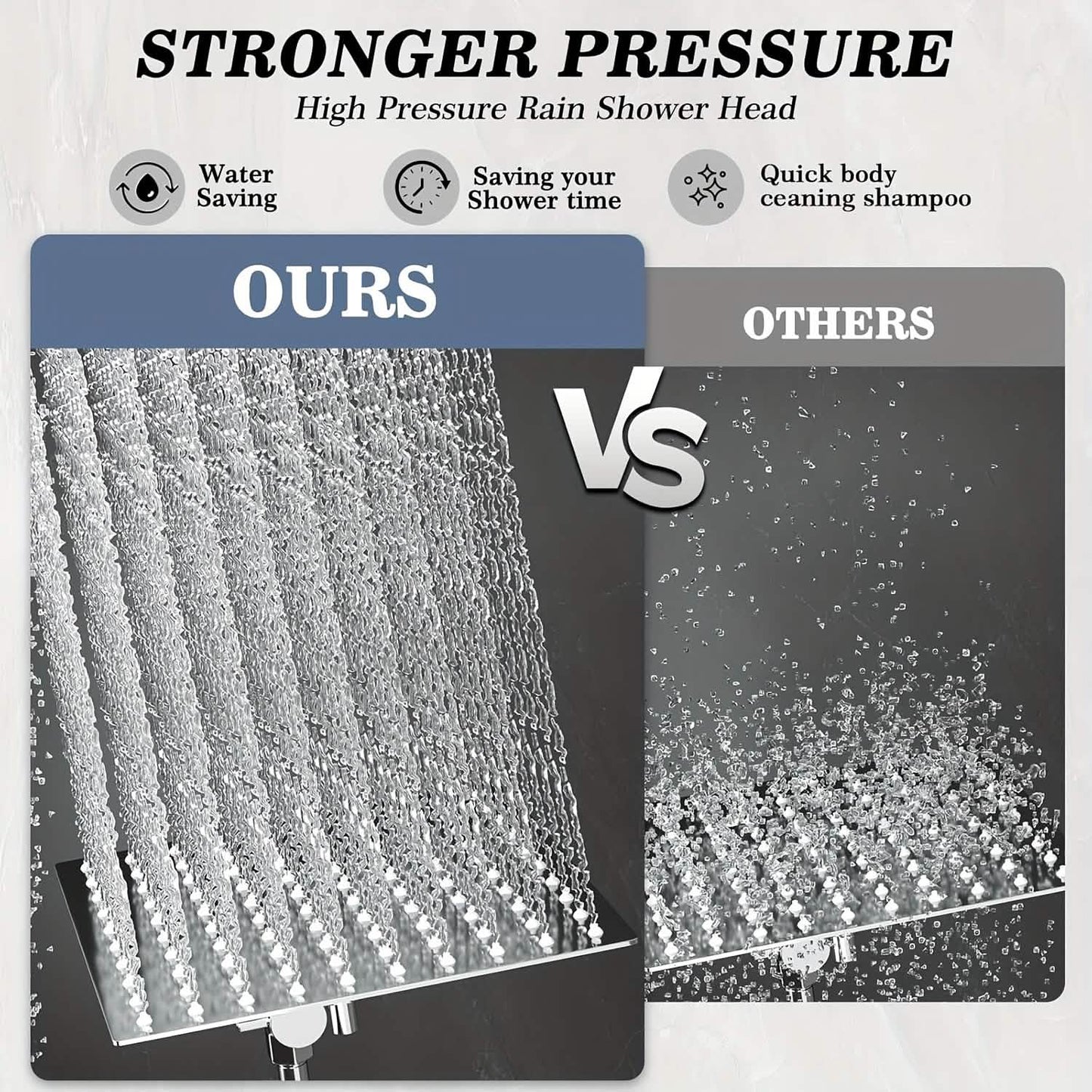 High Pressure Rainfall & Handheld Shower Head