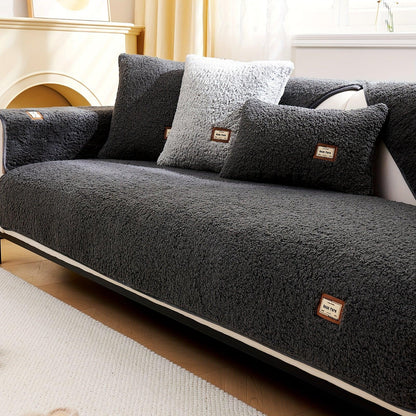 High-Quality Plush Sherpa Sofa Cover