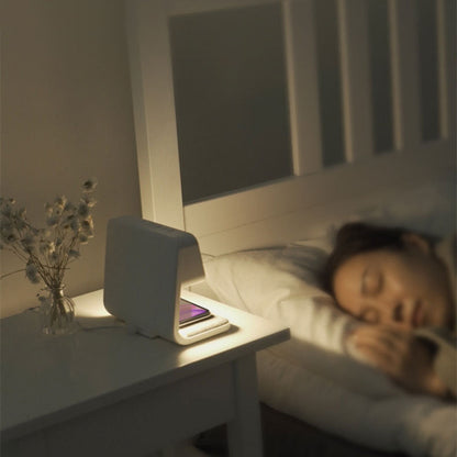 Bedside Lamp Wireless Charging LCD Screen Alarm Clock