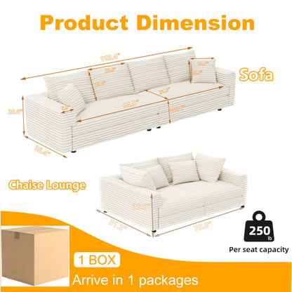 Modern Comfy Upholstered Sofa Cloud Couch