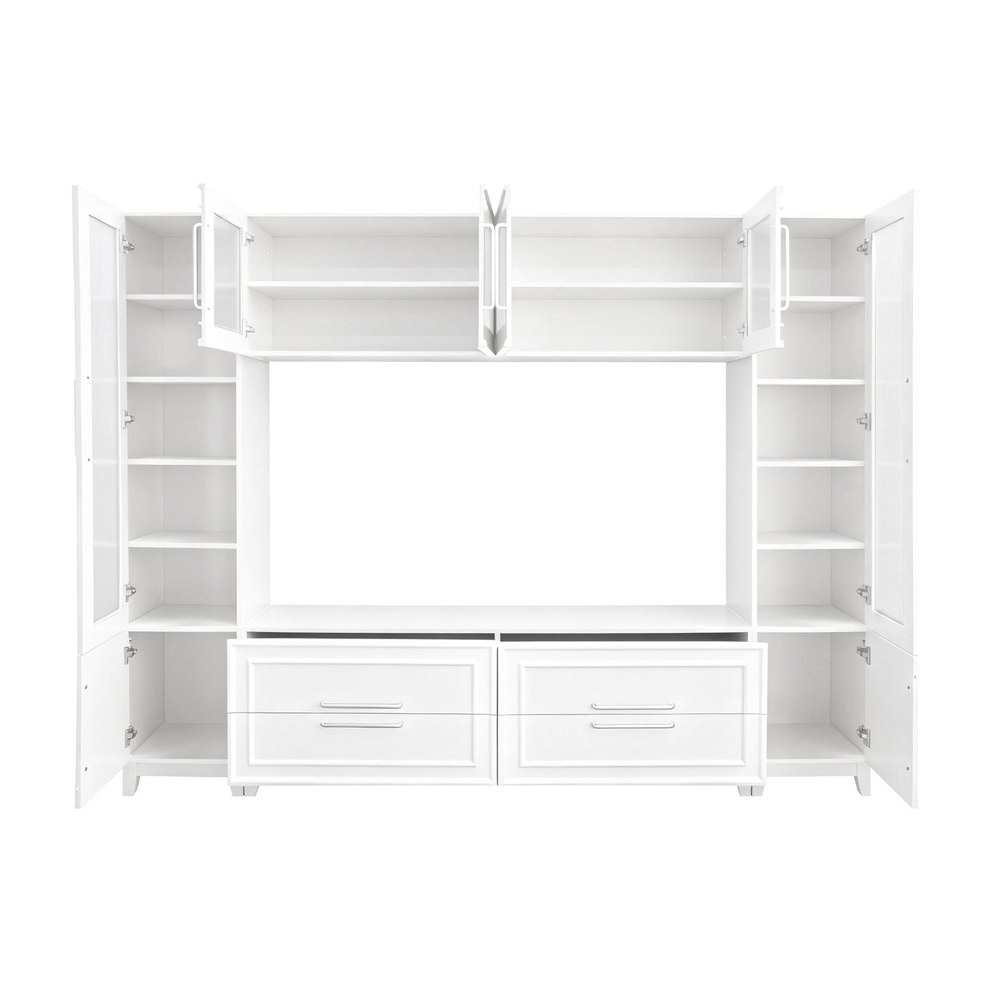 Entertainment Center With Glass Doors