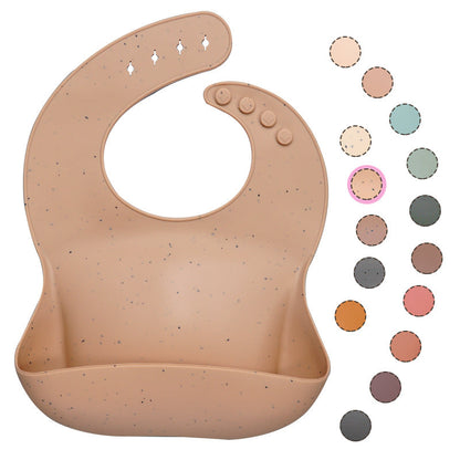 Soft Waterproof Silicone Baby Bib with Food Catcher