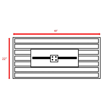 Outdoor 43" Rectangular Fire Pit Table