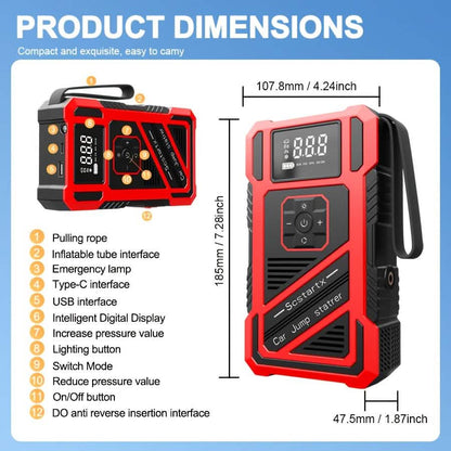 Car Jump Starter & Portable Compressor