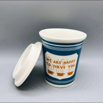 Paper Cup Style Ceramic Coffee Mug