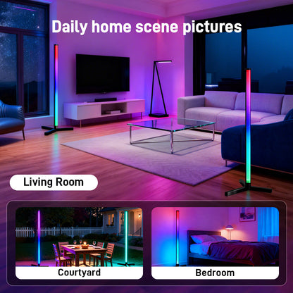 RGB LED Corner Floor Lamp