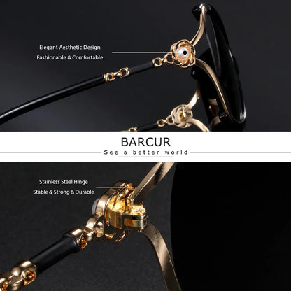 BARCUR Sunglasses Trendy Butterfly Design Women