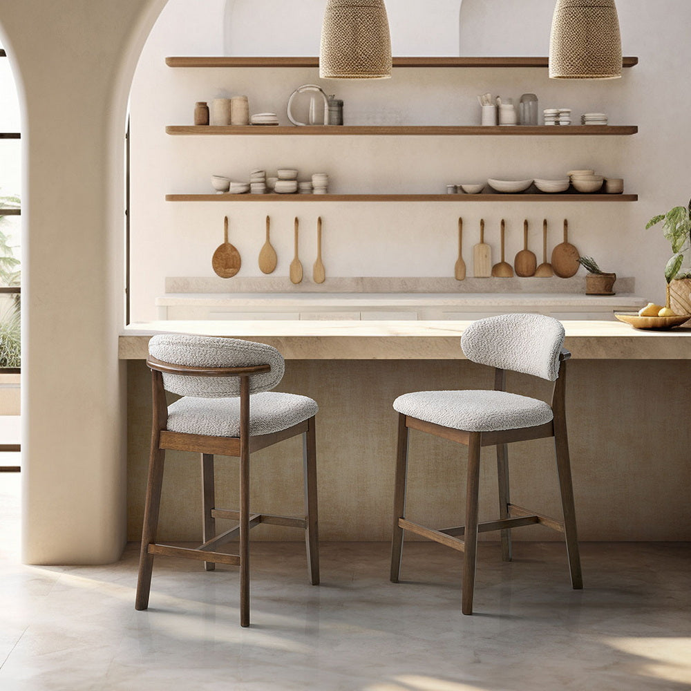 ACTU Counter Stools Set of 2, 26” Upholstered Bar Stools