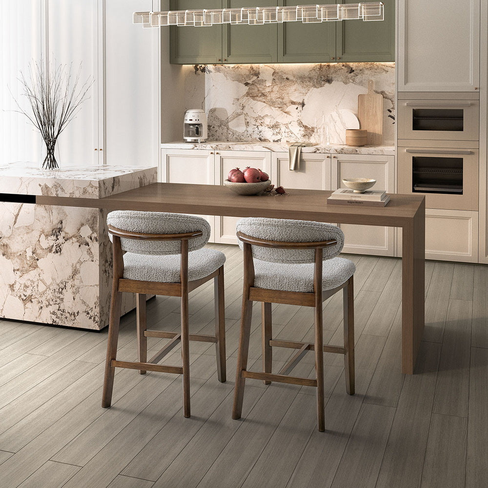 ACTU Counter Stools Set of 2, 26” Upholstered Bar Stools
