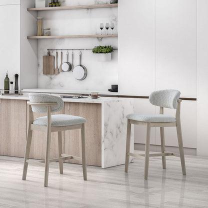 ACTU Counter Stools Set of 2, 26” Upholstered Bar Stools