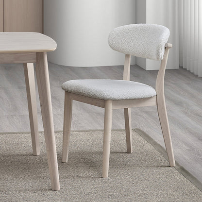 Scandinavian Dining Table Set with Upholstered Chairs for Small Spaces
