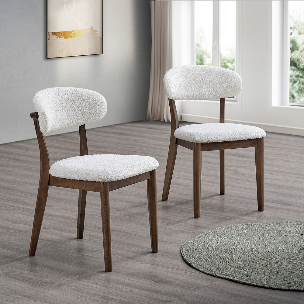 Scandinavian Dining Table Set with Upholstered Chairs for Small Spaces