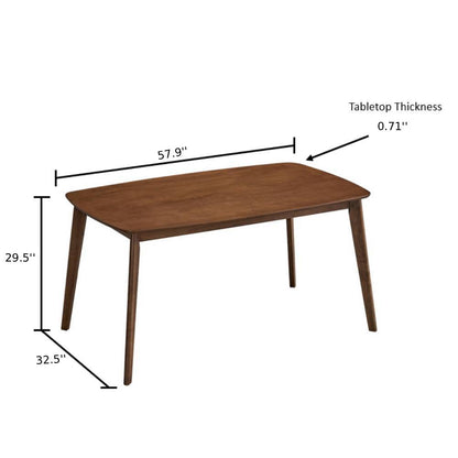 Scandinavian Dining Table Set with Upholstered Chairs for Small Spaces