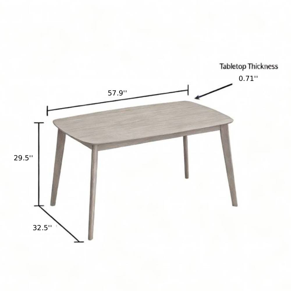 Scandinavian Dining Table Set with Upholstered Chairs for Small Spaces