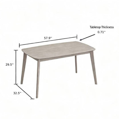 Scandinavian Dining Table Set with Upholstered Chairs for Small Spaces