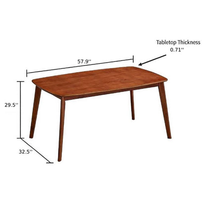 Scandinavian Dining Table Set with Upholstered Chairs for Small Spaces