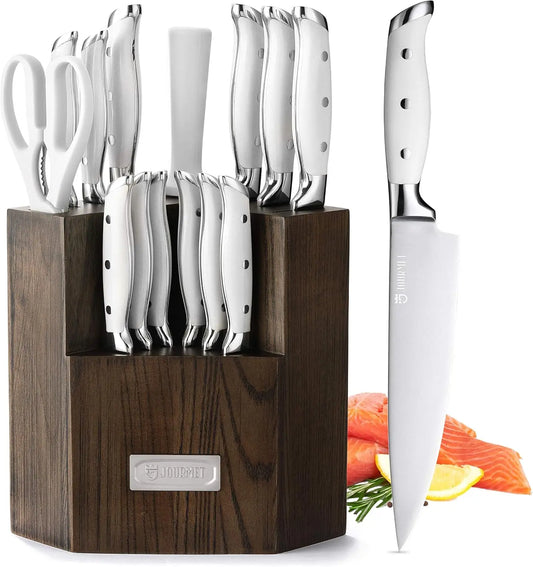 15-PC Stainless Steel Knife Block Set