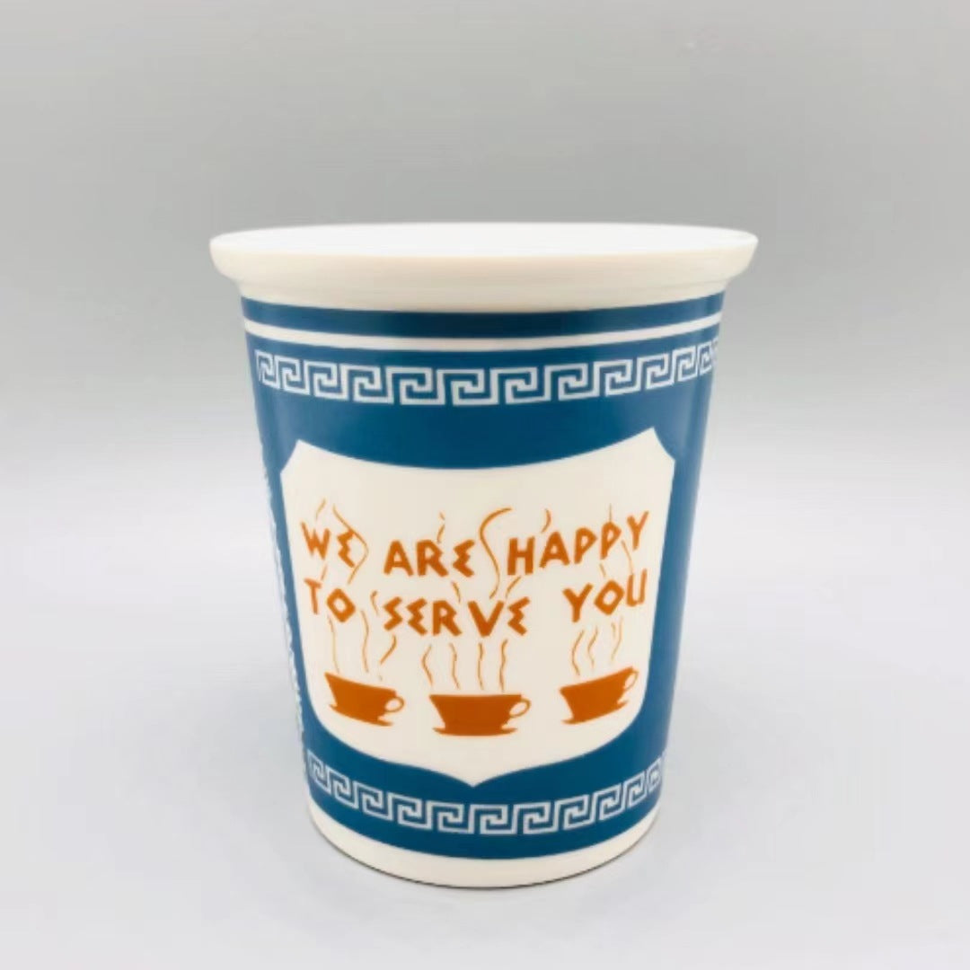 Paper Cup Style Ceramic Coffee Mug