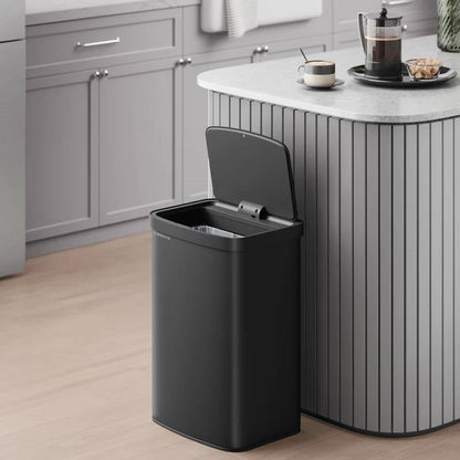 Black 13-Gallon Kitchen Trash Can