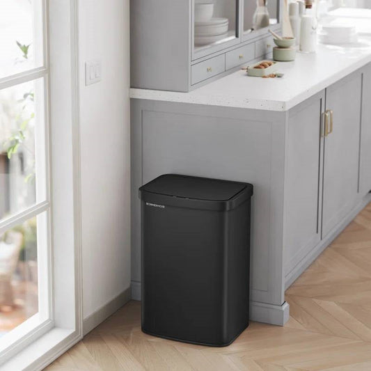 Black 13-Gallon Kitchen Trash Can