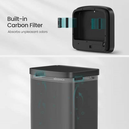 Black 13-Gallon Kitchen Trash Can