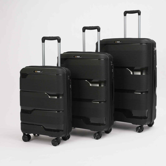 Black Hardcase Roller Luggage Set