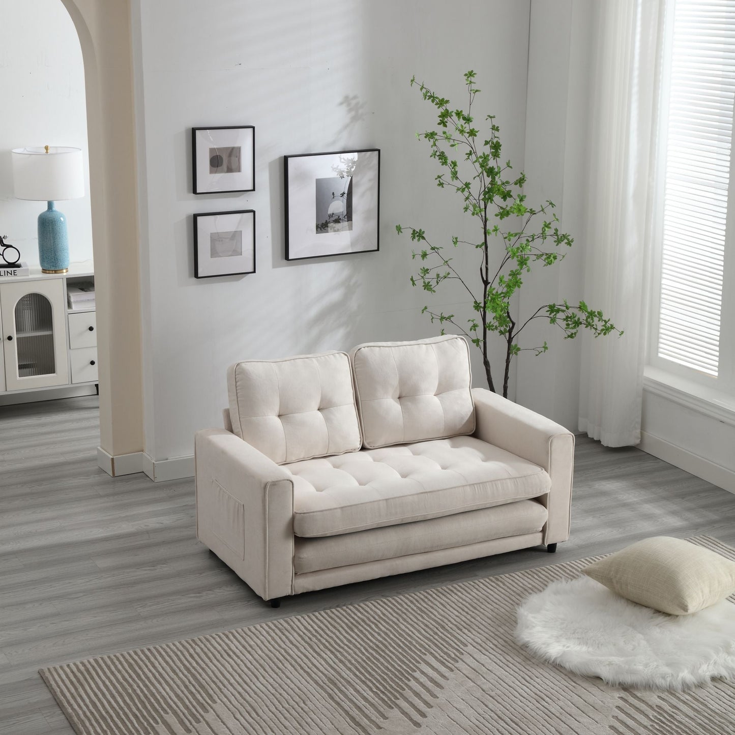 3 Fold Sofa Convertible Futon Couch sleeper