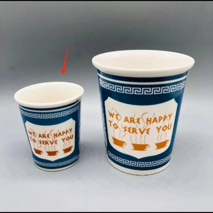 Paper Cup Style Ceramic Coffee Mug