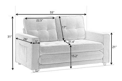 3 Fold Sofa Convertible Futon Couch sleeper