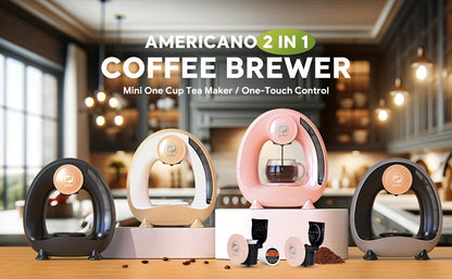 2 in 1 Single Serve Coffee Maker