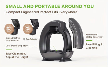 2 in 1 Single Serve Coffee Maker