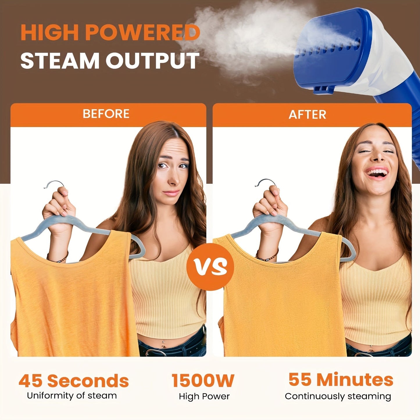 1500W Garment Steamer Standing Clothes Steamer