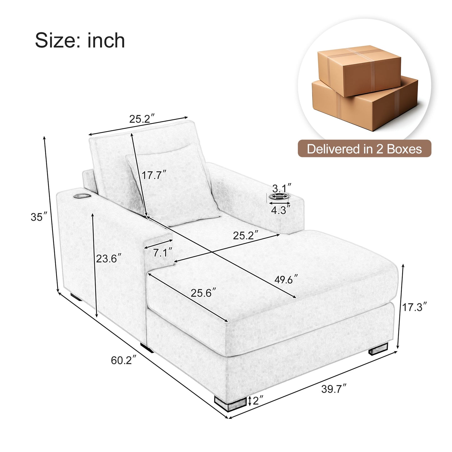 Oversized Chaise Lounger