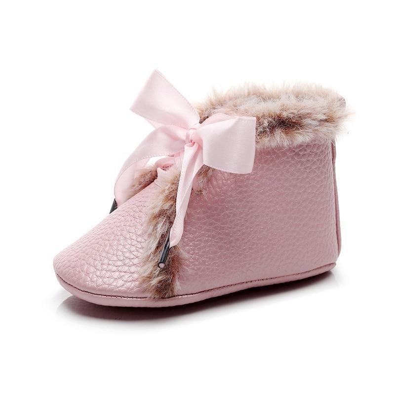 Baby PU Boots Winter Anti-slip Warm First Walkers