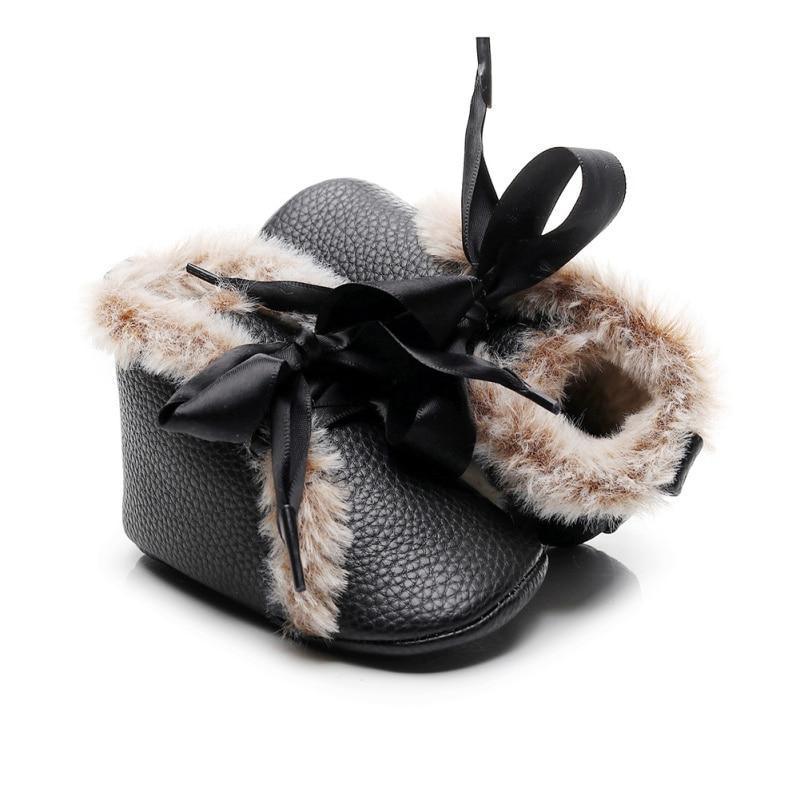 Baby PU Boots Winter Anti-slip Warm First Walkers