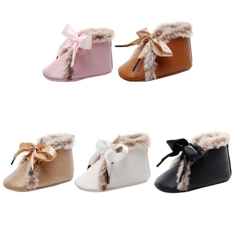 Baby PU Boots Winter Anti-slip Warm First Walkers