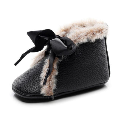 Baby PU Boots Winter Anti-slip Warm First Walkers