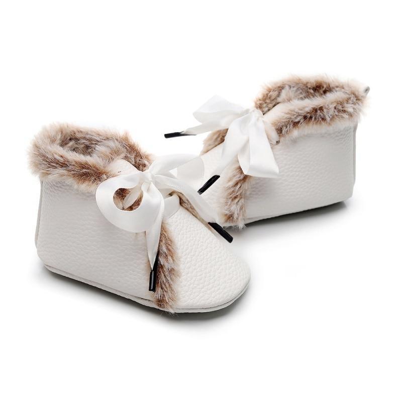 Baby PU Boots Winter Anti-slip Warm First Walkers