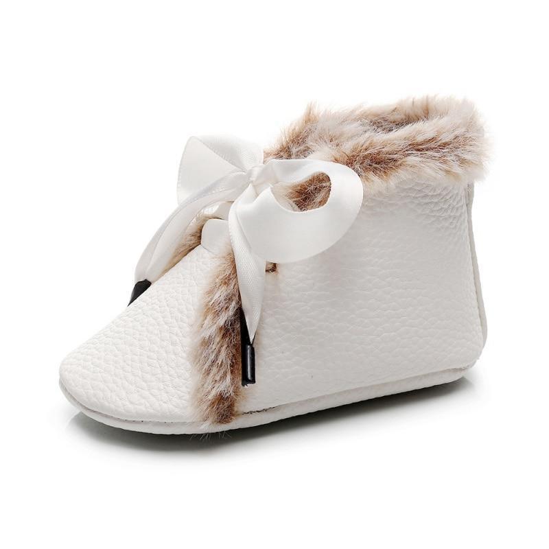 Baby PU Boots Winter Anti-slip Warm First Walkers