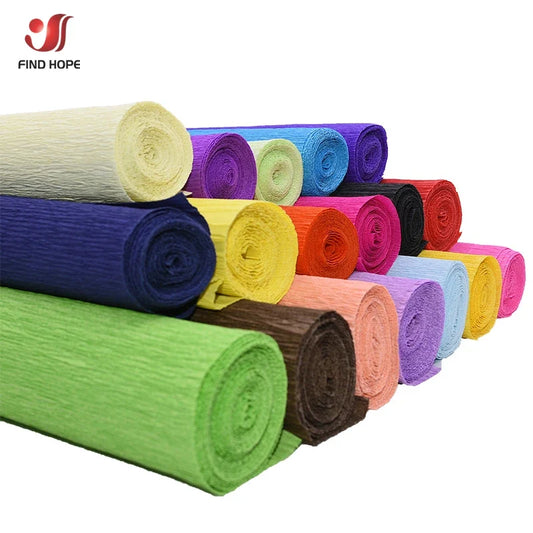 9.8in x 8ft Crepe Paper Roll | 11 Assorted Colors for DIY Paper Flower Decor