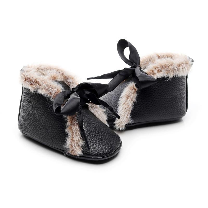 Baby PU Boots Winter Anti-slip Warm First Walkers