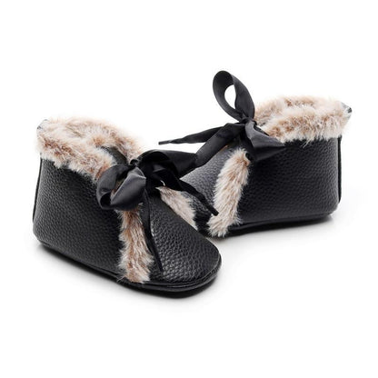 Baby PU Boots Winter Anti-slip Warm First Walkers