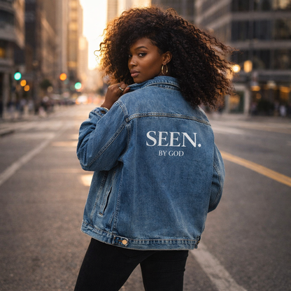 SEEN. BY GOD Women's Oversized Denim Jacket