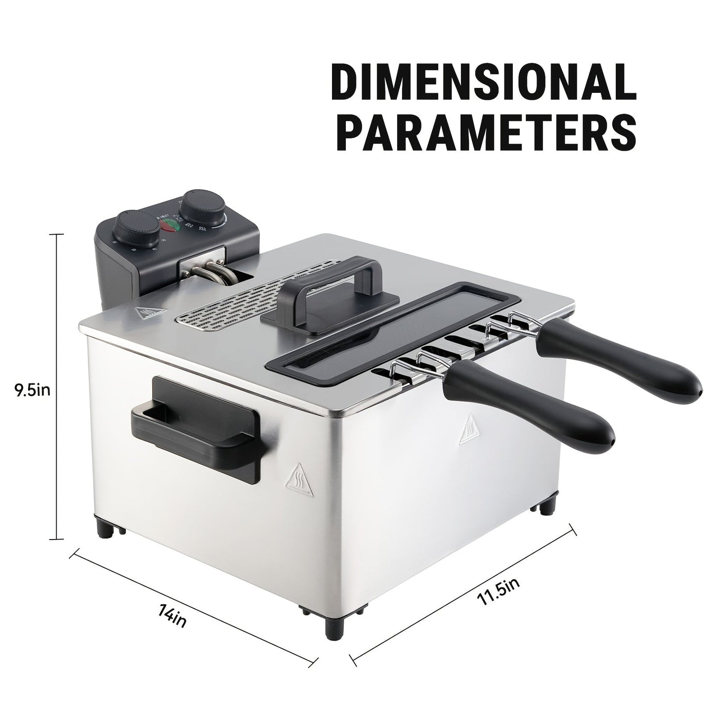 1700W Electric Deep Fryer 3L/5L Stainless Steel