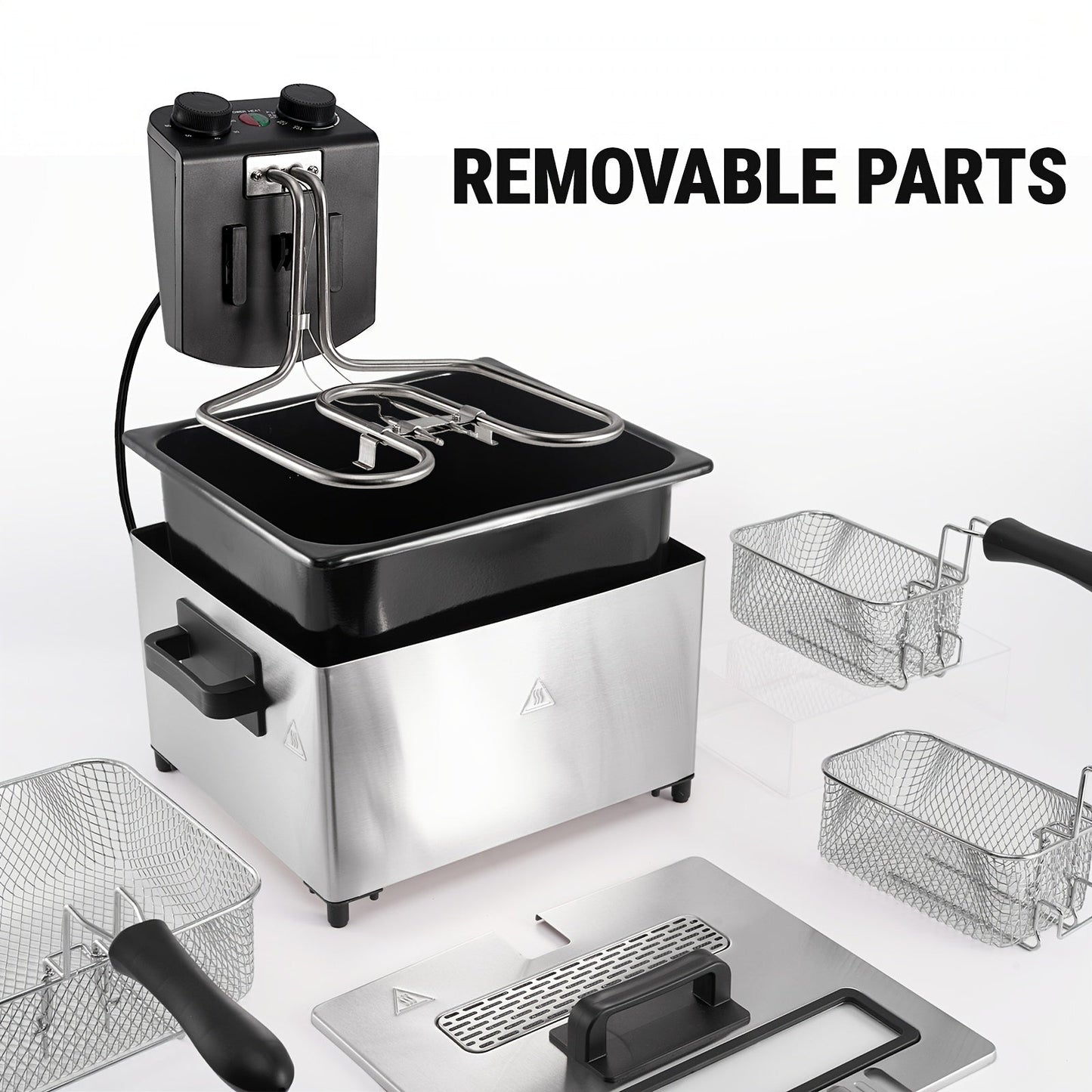 1700W Electric Deep Fryer 3L/5L Stainless Steel